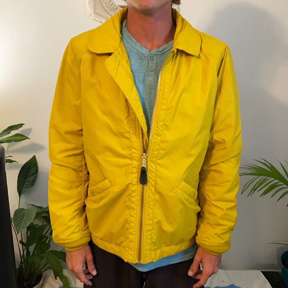 Yellow bomber jacket